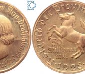 Notgeld Westfalen, 50 Millionen Mark 1923, Minister von Stein, J N27