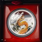 Tuvalu 1 Dollar 2010 | Danger Eastern Brown Snake | 1 Oz Silber Unze Box + CoA