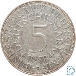 5 Deutsche Mark 1958 J - Silberadler 1951-1974 - Jaeger 387