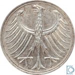 5 Deutsche Mark 1958 J - Silberadler 1951-1974 - Jaeger 387