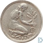 Bank Deutscher Länder, 50 Pfennig 1950 G | Jaeger 379 | Original