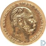 Kaiserreich, 5 Mark Preussen 1877 A, Kaiser Wilhelm I., J.244, Goldmünze