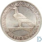 Weimar 3 Mark 1930 G, Rheinlandräumung, J.345, Silber