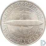 Weimar 3 Mark 1930 G | Graf Zeppelin Weltflug | J.342, Silber