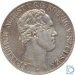 Sachsen-Albertinische Linie Doppeltaler 1854 F Friedrich August II. (1836-1854)