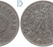 Deutschland Alliierte Besetzung, 10 Pfennig 1945 F, J. 375