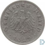 Deutschland Alliierte Besetzung, 10 Pfennig 1947 F, J. 375