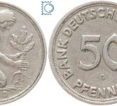 Bank Deutscher Länder, 50 Pfennig 1950 G | Jaeger 379 | Original