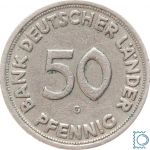 Bank Deutscher Länder, 50 Pfennig 1950 G | Jaeger 379 | Original