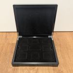 Münzkassette Schatulle für 16 x 50mm eckige Vertiefungen mit 2 Tableus - gebraucht