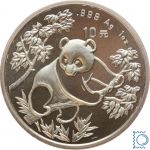 CHINA 1992 - 10 Yuan - Panda - 1 Unze Silber - stempelglanz