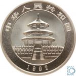 CHINA 1992 - 10 Yuan - Panda - 1 Unze Silber - stempelglanz