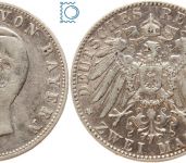 BAYERN, 2 Mark 1907 D, König Otto (1886-1913), J.45, Silber