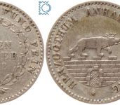 Anhalt-Bernburg 1/6 Taler 1862 A, Alexander Karl (1834-1863) - Kursmünze