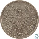 Kaiserreich, 50 Pfennig 1877 B, Wilhelm I., Silber J.8