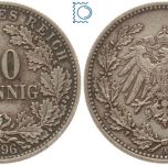 Kaiserreich, 50 Pfennig 1896 A, Kursmünze, Silber J.15 - TOP!