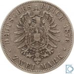 Mecklenburg-Schwerin, 2 Mark 1876 A, Friedrich Franz II. (1842-1883), J.84