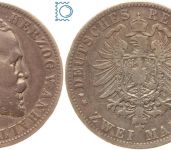Kaiserreich Anhalt, 2 Mark 1876 A, Friedrich I. (1871-1904), J.19