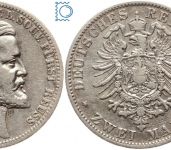 Reuss ältere Linie, 2 Mark 1877 B, Heinrich XXII. (1859-1902), J.116