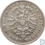 Reuss ältere Linie, 2 Mark 1877 B, Heinrich XXII. (1859-1902), J.116