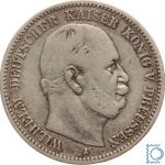 PREUSSEN, 2 Mark 1879 A, Wilhelm I. (1861-1888), Jg. 96