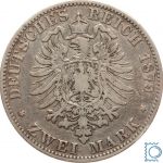 PREUSSEN, 2 Mark 1879 A, Wilhelm I. (1861-1888), Jg. 96