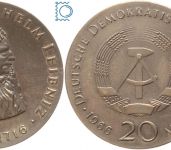 DDR 20 Mark 1966 - Gottfried Wilhelm Leibnitz - stempelglanz - J.1518