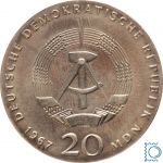 DDR 20 Mark 1967 - Wilhelm von Humboldt - stempelglanz - J.1520