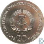 DDR 20 Mark 1976 - Karl Liebknecht - stempelglanz - J.1561