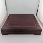 Münzkassette Schatulle mit eckigen 12 x 50,5mm Vertiefungen - gebraucht