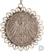 PREUSSEN, 2 Mark 1905 A, Wilhelm II., Anhänger Silber