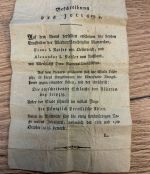 Jeton Jetton 1813 Alexander I. Russland & Franz I. Österreich Völkerschlacht mit original Beschreibungsblatt