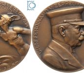 Medaille 1924 | Bronzemedaille 1924 Graf Zeppelin LZ 126 Amerikafahrt Reparationsluftschiff