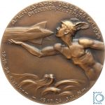 Medaille 1924 | Bronzemedaille 1924 Graf Zeppelin LZ 126 Amerikafahrt Reparationsluftschiff