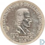 5 DM - Friedrich von Schiller 1955 F - vorzüglich! - Silber Gedenkmünze - J. 389