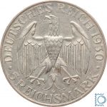 Weimar 5 Mark 1930 A | Graf Zeppelin Weltflug | J.342, Silber