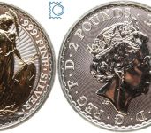 Großbritannien, 2 Pfund 2018, Britannia, 1 Unze Silber vergoldet - gildet