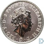 Großbritannien, 2 Pfund 2018, Britannia, 1 Unze Silber vergoldet - gildet