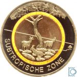 5 EURO 2018 G - Subtropische Zone - Schwarzrhodium & Goldauflage - Zertifikat!