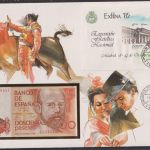 Sammlung BANKNOTEN-Briefe 21 Stück im Album + Schuber (Sammler-Qualität)