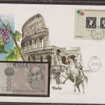 Sammlung BANKNOTEN-Briefe 21 Stück im Album + Schuber (Sammler-Qualität)