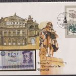Sammlung BANKNOTEN-Briefe 21 Stück im Album + Schuber (Sammler-Qualität)