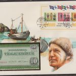 Sammlung BANKNOTEN-Briefe 21 Stück im Album + Schuber (Sammler-Qualität)