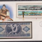 Sammlung BANKNOTEN-Briefe 21 Stück im Album + Schuber (Sammler-Qualität)