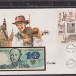Sammlung BANKNOTEN-Briefe 21 Stück im Album + Schuber (Sammler-Qualität)