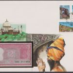 Sammlung BANKNOTEN-Briefe 21 Stück im Album + Schuber (Sammler-Qualität)