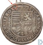 RDR Habsburg, Tirol 1 Taler 1618, Erzherzog Maximilian III. - Gegenstempel!
