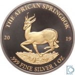 GABUN 1000 Francs CFA 2019 Golden Enigma - Springbock 1 Oz Silber