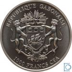 GABUN 1000 Francs CFA 2019 Golden Enigma - Springbock 1 Oz Silber