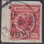 Deutsch Kolonien China Vorläufer - MiNr. V47 d gestempelt "SHANGHAI", Zenker